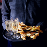 Cheese & chive pastry straws